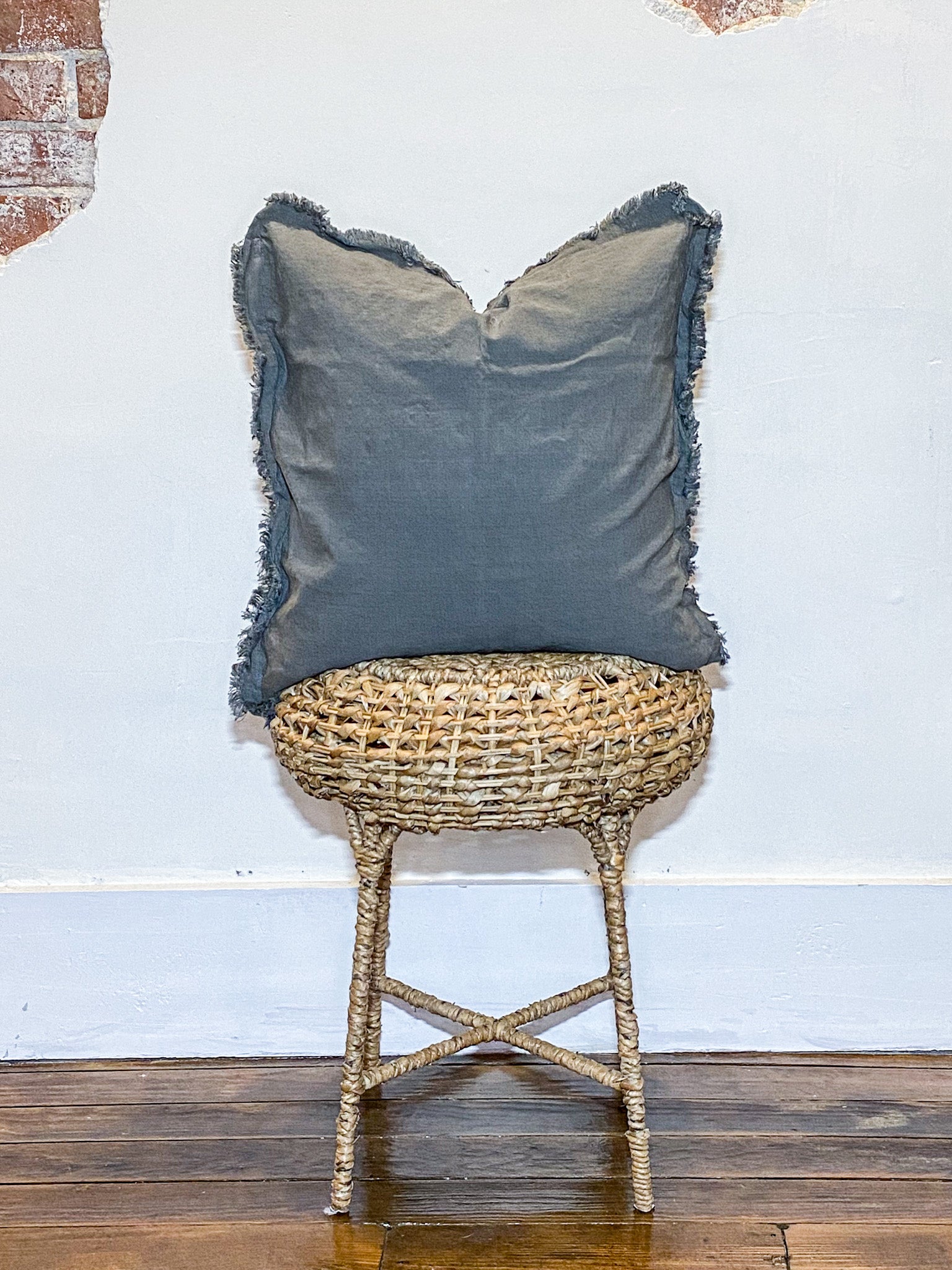 Fringed Linen - Dark Gray