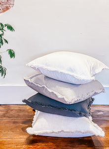 Fringed Linen - Natural