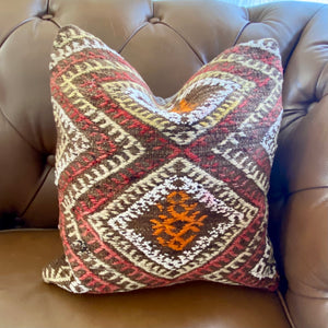 Kilim 16" x 16" - Geometric Warm