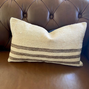 Kilim Lumbar - Brown Stripe #2