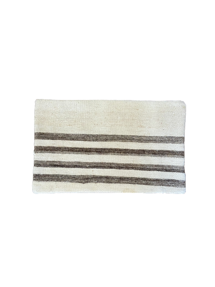 Kilim Lumbar - Brown Stripe #1