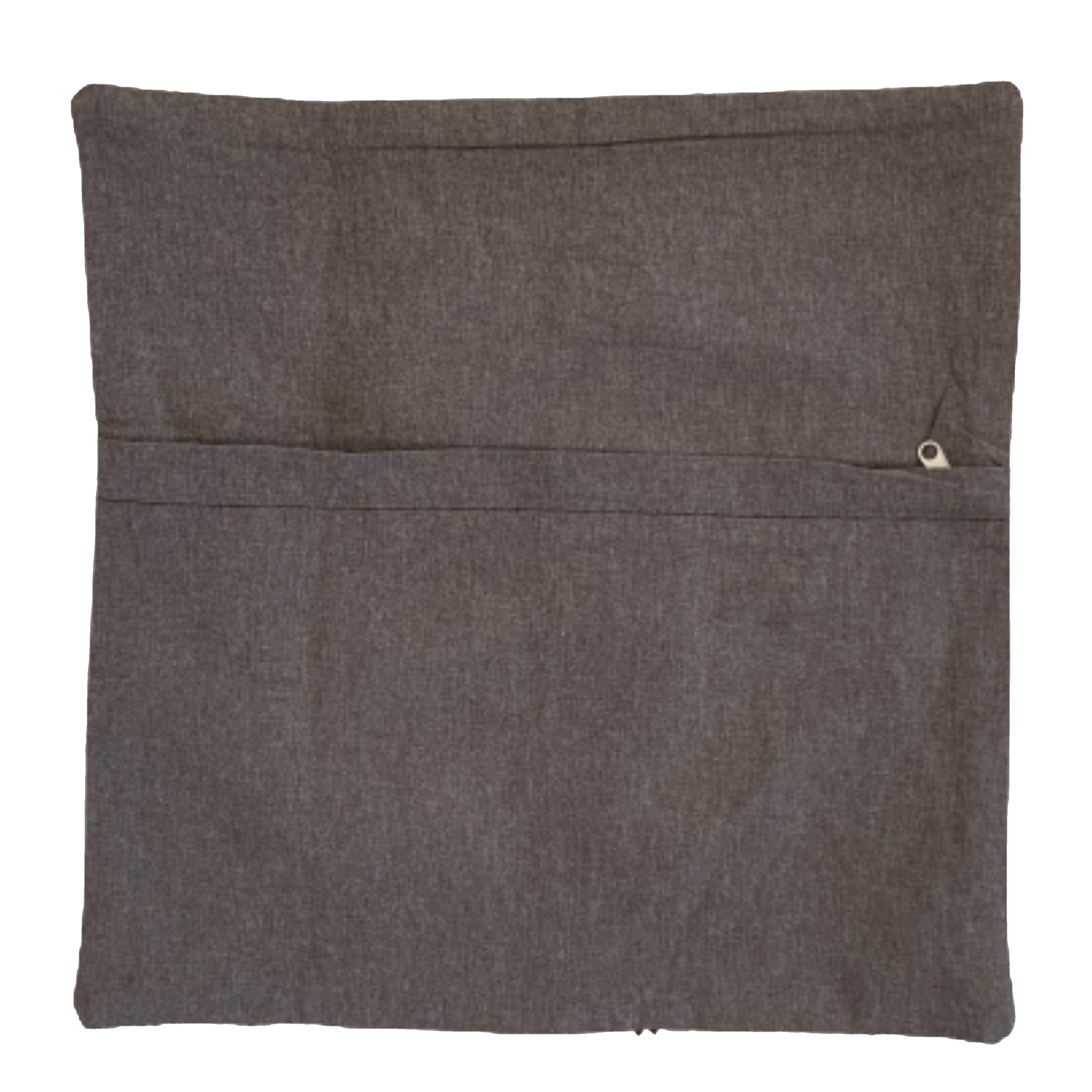 Kilim 16" x 16" - Dark Brown & Natural #2