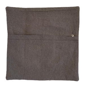 Kilim 16" x 16" - Dark Brown & Natural #2